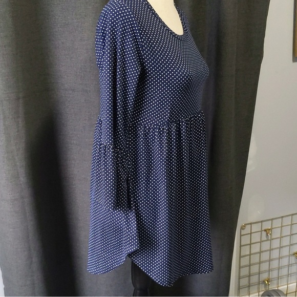 Chris & Carol Polka Dot Bell Sleeve Smock size Small - Picture 6 of 6